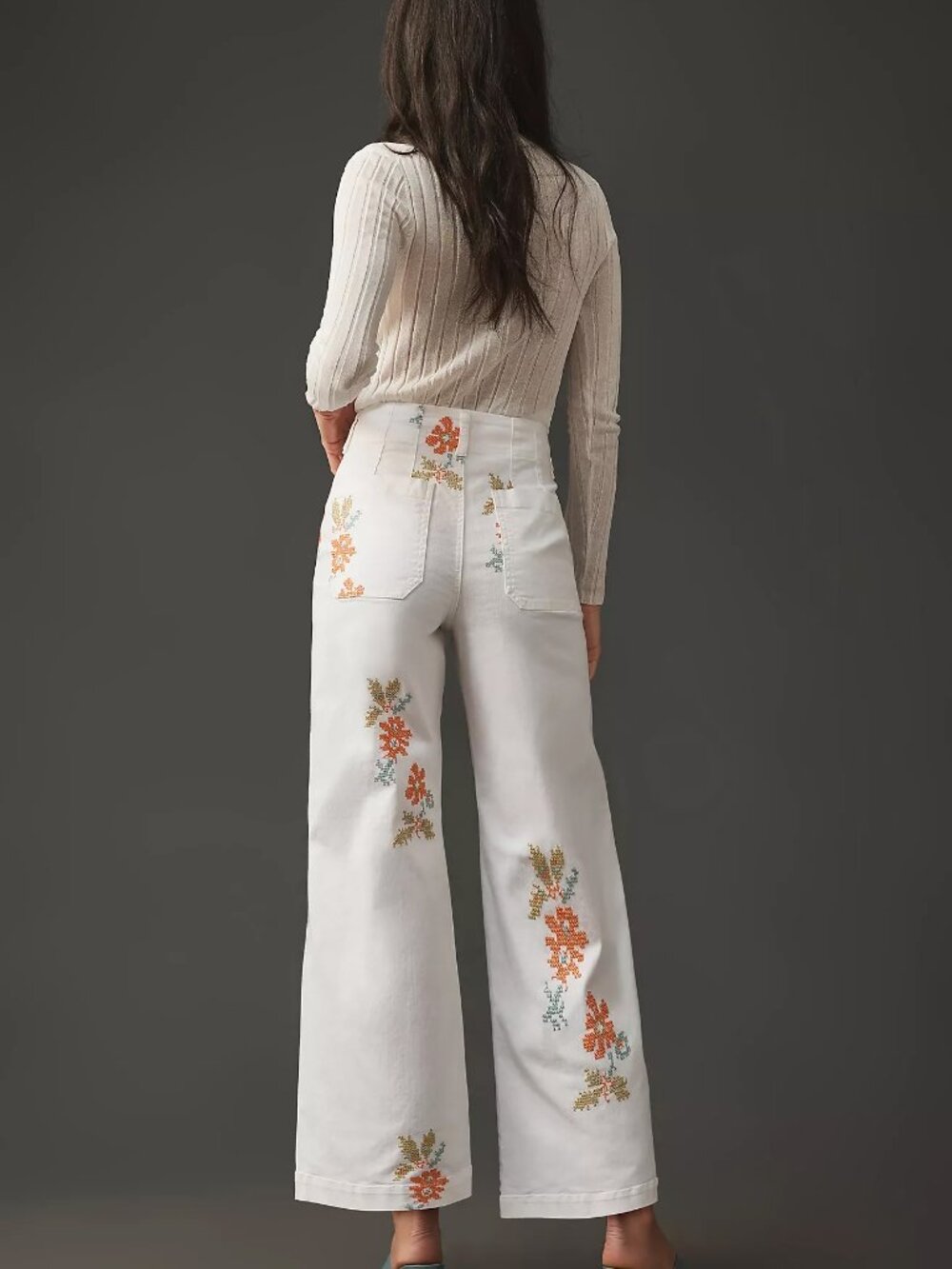 Anthropologie Colette Floral Embroidered Jeans - Picture 2 of 8